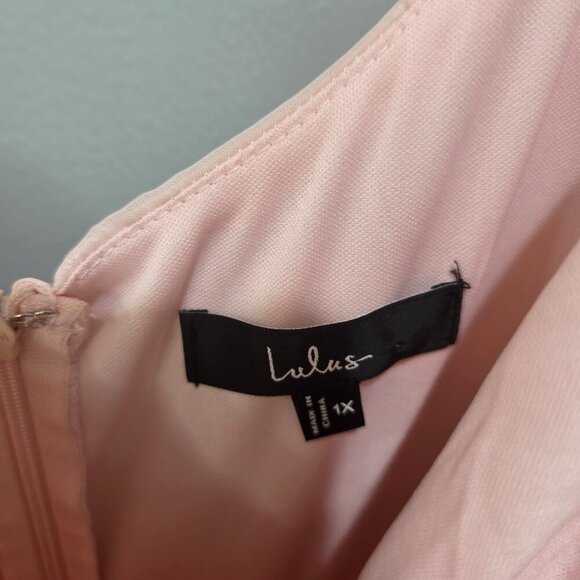 Lulus Pastel Pink Puff Sleeve Maxi Dress 1X | Romantic Vibes - Picture 4 of 16